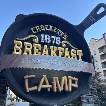Crockett's 1875 Breakfast Camp - Their sign outside - Breakfast & Brunch Near Me - Gatlinburg, Tennessee Crockett's 1875 Breakfast Camp - Their sign outside - Breakfast & Brunch Near Me - Gatlinburg, Tennessee