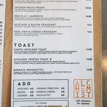 Alchemist Coffee Project - Food Menu - Coffee & Tea Near Me - Los Angeles, California Alchemist Coffee Project - Food Menu - Coffee & Tea Near Me - Los Angeles, California