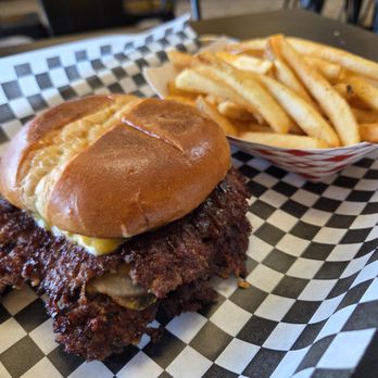 Aztec Burgers - OG Smashed Burger ($12), with fries included - Burgers Near Me - Henderson, Nevada