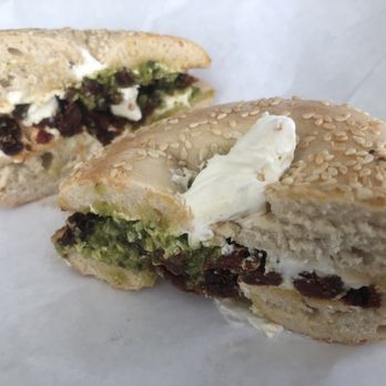 Yonkers Cafe - BX breakfast bagel. Sundried tomatoes, pesto, cream cheese - Coffee & Tea Near Me - San Francisco, California Yonkers Cafe - BX breakfast bagel. Sundried tomatoes, pesto, cream cheese - Coffee & Tea Near Me - San Francisco, California