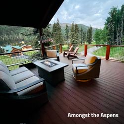Reservations Unlimited - Amongst the Aspens has a new deck and furniture, making mornings and evenings that much more fun!