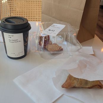 Haraz Coffee House - Coffee, Baklava sample, and Beef Samosa. - Coffee & Tea Near Me - Atlanta, Georgia