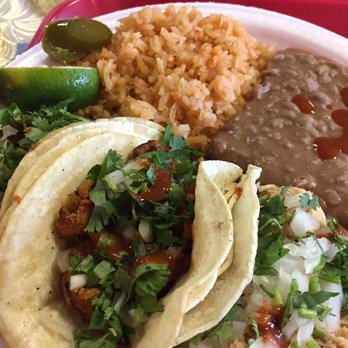 Salsa Caliente Mexican Grill - Taco platter! Pretty good value for $10! - Mexican Near Me - Leamington, Ontario Salsa Caliente Mexican Grill - Taco platter! Pretty good value for $10! - Mexican Near Me - Leamington, Ontario