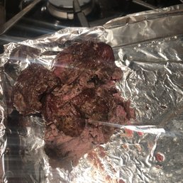 This was the filet after we cooked it--you can still see the brown coloring. This was the filet after we cooked it--you can still see the brown coloring.