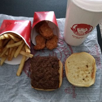 Wendy's - 4 for $4 special: small.french fries, 4 nuggets,  cheeseburger and soda. - Fast Food Near Me - Aurora, Colorado