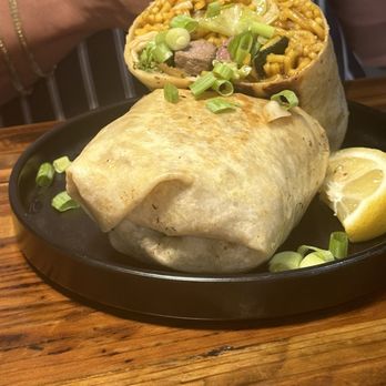 Volcano Grille - Volcanorrito with filet and chicken - Seafood Near Me - Las Vegas, Nevada