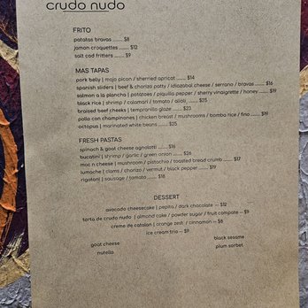 crudo nudo - Menu - Cocktail Bars Near Me - Norfolk, Virginia crudo nudo - Menu - Cocktail Bars Near Me - Norfolk, Virginia