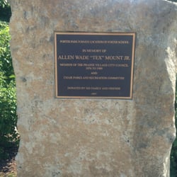 Porter Park - Dedication plaque
