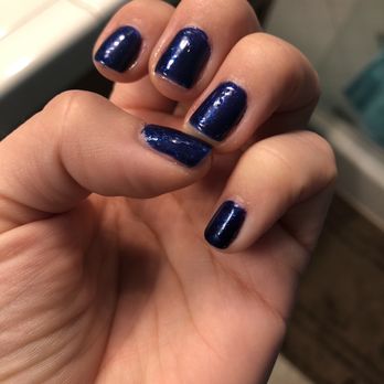 Coco Nail Spa - Strands stuck under the clear coat - Nail Salons Near Me - Clovis, California