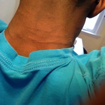 Max's Platinum Scissors - Cuts along the base of the neck. - Barbers Near Me - White Plains, New York
