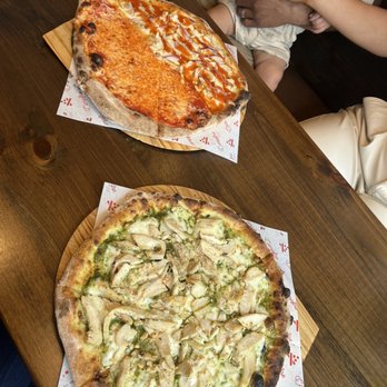 Campfire Pizza & Gelato - We got the chicken white sauce pizza! Our friends got half Buffalo and half cheese. - Pizza Near Me - Edmond, Oklahoma Campfire Pizza & Gelato - We got the chicken white sauce pizza! Our friends got half Buffalo and half cheese. - Pizza Near Me - Edmond, Oklahoma