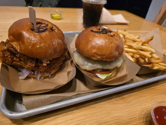 Burgers & Half Bottles by null