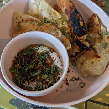 Bar Jabroni - Spring onion & date pancake with whipped feta - Wine Bars Near Me - San Francisco, California Bar Jabroni - Spring onion & date pancake with whipped feta - Wine Bars Near Me - San Francisco, California