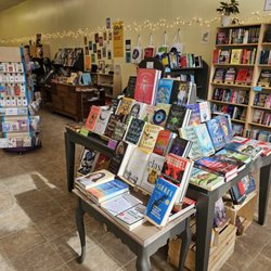 The Curious Cat Bookshop - The New Books table at the front of the store