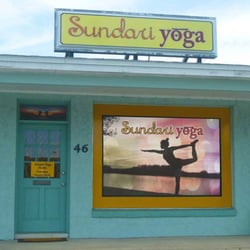 Sundari Yoga - This is the front sign along Brevard Avenue - but the entrance is around the back