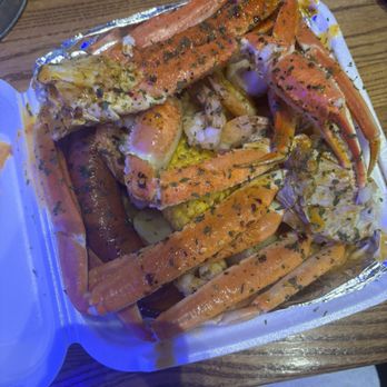 Krustaceans Seafood - Krab & 10 Shrimp Platter Dinner with Old Bay/Cajun/Spice mix for the boil as well as an infused butter on the side. - Seafood Near Me - Nashville, Tennessee