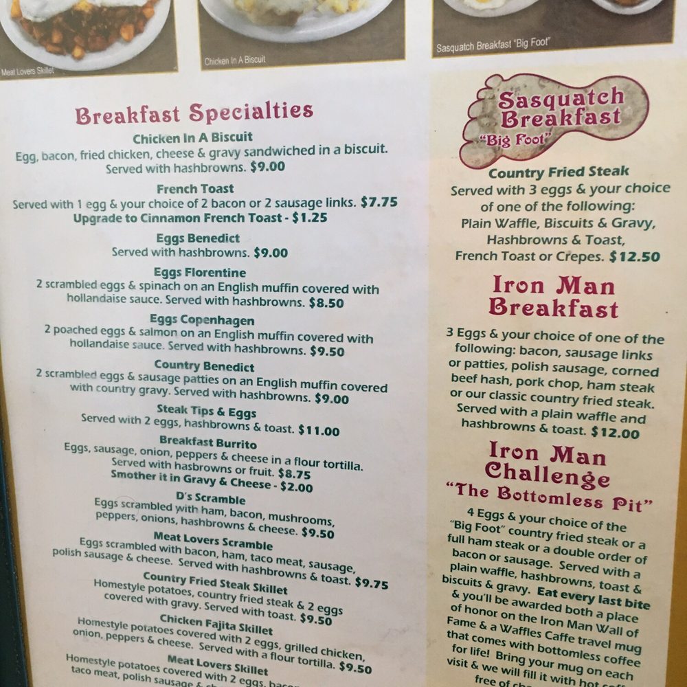 Waffles Caffe - Menu - Breakfast & Brunch Near Me - Yakima, Washington