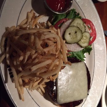 J. Alexander's - Worst veggie burger I've ever had in my life. Texture of undercooked rice, fell apart, bad flavor. Fries are good. - New American Near Me - Atlanta, Georgia