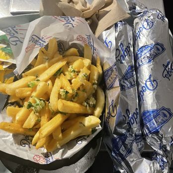 Dodger Stadium - The Garlic fries and the three dodger dogs. - Stadiums & Arenas Near Me - Los Angeles, California Dodger Stadium - The Garlic fries and the three dodger dogs. - Stadiums & Arenas Near Me - Los Angeles, California