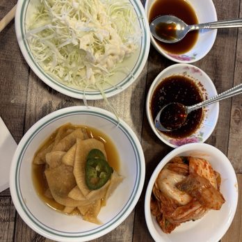 MyungIn Dumplings - Delicious kimchi and sliced radish with jalapeño - Korean Near Me - Buena Park, California