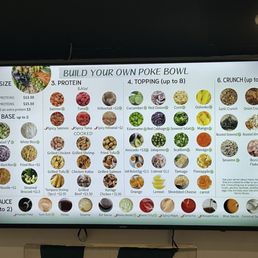 Build your own poke bowl menu Build your own poke bowl menu