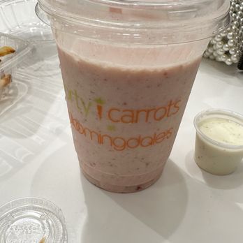 Forty Carrots - Strawberry Banana smoothie. Had a salty taste I didn't appreciate. - Department Stores Near Me - Orlando, Florida