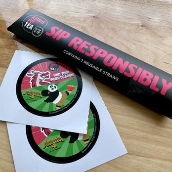 Kung Fu Tea - reusable straws ^^ - Bubble Tea Near Me - Howard Beach, New York