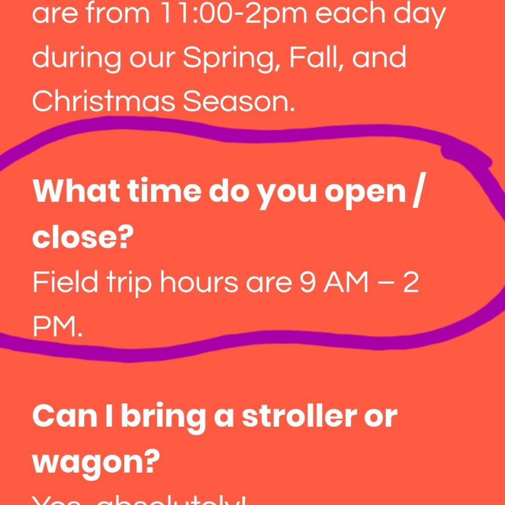 Hours clearly stated on website