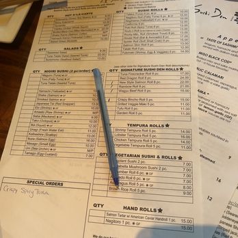Sushi Den - menu - Japanese Near Me - Denver, Colorado