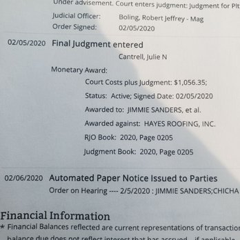 Hayes Roofing - Judge found them guilty and they still won't pay or admit guilt. - Roofing Near Me - Lake Station, Indiana Hayes Roofing - Judge found them guilty and they still won't pay or admit guilt. - Roofing Near Me - Lake Station, Indiana