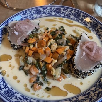 Wind Cries Mary - Tuna with cashews yams coconut milk etc - Wine Bars Near Me - Victoria, British Columbia Wind Cries Mary - Tuna with cashews yams coconut milk etc - Wine Bars Near Me - Victoria, British Columbia