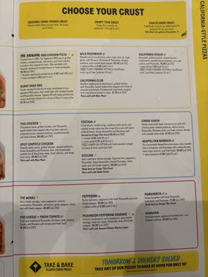 Menu photo 4 California Pizza Kitchen Anaheim, CA