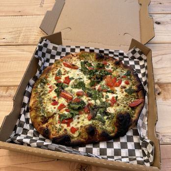 Volt Coffee Tea & Tap - Basil pesto pizza from burning chef ($6) - Coffee & Tea Near Me - Davis, California Volt Coffee Tea & Tap - Basil pesto pizza from burning chef ($6) - Coffee & Tea Near Me - Davis, California