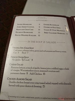 Menu photo 1 Coach & Four Roanoke, VA Menu photo 1 Coach & Four Roanoke, VA