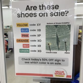 Value World - Guide to find out if a pair of shoes is on sale. - Department Stores Near Me - Southfield, Michigan