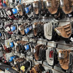 Play It Again Sports - Left and right handed baseball and softball gloves, catcher's mitts and 1st base gloves. We also break-in gloves, repair and tighten laces.