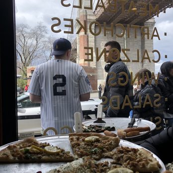 Ignazio's - View of crowds lining the block, waiting to enter the restaurant. Strangers ogling your food. Awful - Pizza Near Me - Brooklyn, New York