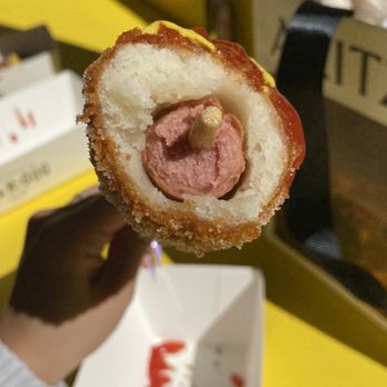 Oh K-Dog - Thick and uneven batter but now fully cooked 9/25/21 - Korean Near Me - New York, New York
