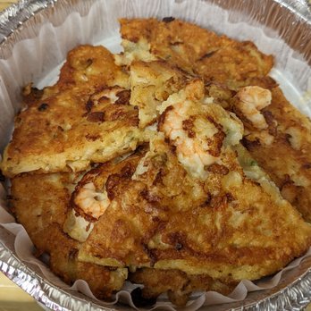 Soonheene - Seafood (Shrimp) Mung Bean Pancake, $14.99 prior to tax - Korean Near Me - Arcadia, California Soonheene - Seafood (Shrimp) Mung Bean Pancake, $14.99 prior to tax - Korean Near Me - Arcadia, California