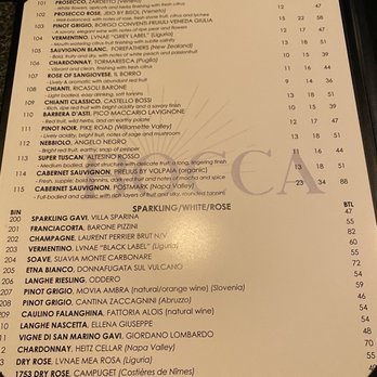Bocca - 1 of 2 pages of wines - Italian Near Me - Indianapolis, Indiana Bocca - 1 of 2 pages of wines - Italian Near Me - Indianapolis, Indiana