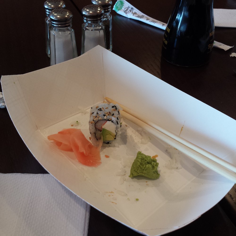 Fuji Express - The end of my philly roll. LOL! - Japanese Near Me - Stockbridge, Georgia Fuji Express - The end of my philly roll. LOL! - Japanese Near Me - Stockbridge, Georgia