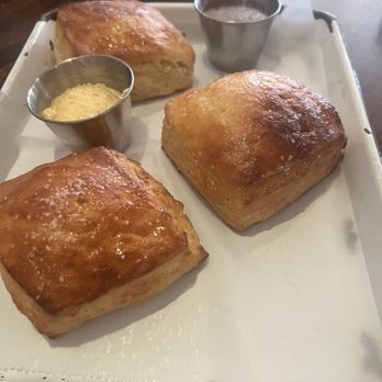 Moonshine Grill - Biscuits with peach jelly and honey butter - Southern Near Me - Austin, Texas