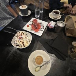 Brooklyn Bistro - Chocolate Brownie Sundae and cheesecake coffee cappuccino espresso