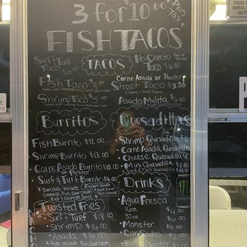 Meche's Fish Tacos - Menu - Food Trucks Near Me - Vista, California
