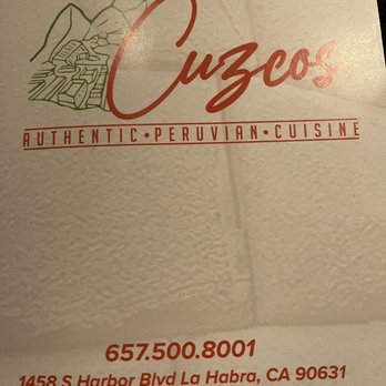 Cuzco's Peruvian Restaurant - Menu - Peruvian Near Me - La Habra, California Cuzco's Peruvian Restaurant - Menu - Peruvian Near Me - La Habra, California