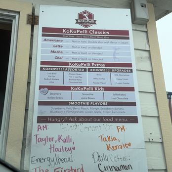 Kokopelli Coffee - Menu - Cafes Near Me - Post Falls, Idaho Kokopelli Coffee - Menu - Cafes Near Me - Post Falls, Idaho
