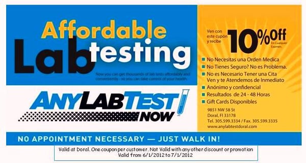 Any Lab Test Now Naples Fl ANY LAB TEST NOW DORAL - Updated June 2025 - 9851 NW 58th St, Doral