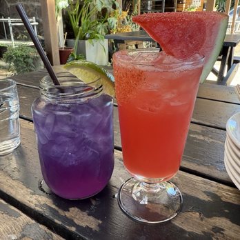 Nudi - Butterfly flower drink and watermelon margarita (special) - Asian Fusion Near Me - Portland, Oregon