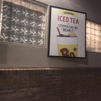 Bojangles - a sign for iced tea - Fast Food Near Me - Calera, Alabama