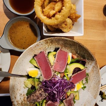 Kusshi - Ahi Tuna Salad Shrimp & Vegetable Tempura app - Sushi Bars Near Me - Vienna, Virginia